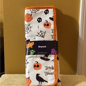 Halloween Trick or Treat Drymat - White and Orange